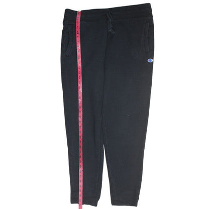 Champion Men’s Black Fleece Jogger Trousers Size L Regular Fit