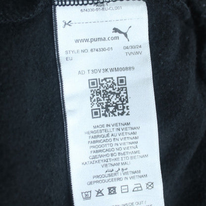 Puma Men's Black Pullover Hoodie L Logo Fleece Sweatshirt