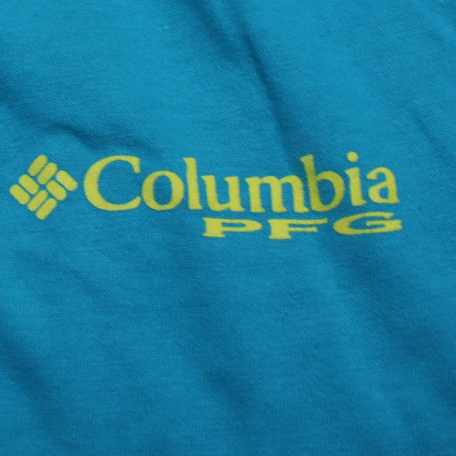 Columbia Men's Blue 2XL PFG Graphic Cotton Crew Neck T-Shirt