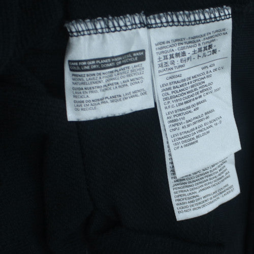 Levi's Men's Black Pullover Hoodie L Logo Fleece Sweatshirt