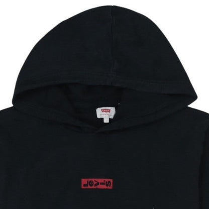 Levi's Men's Black Pullover Hoodie L Logo Fleece Sweatshirt