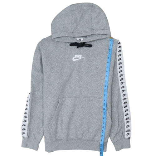Nike Men's Grey Pullover Hoodie Small Logo Sports Fleece