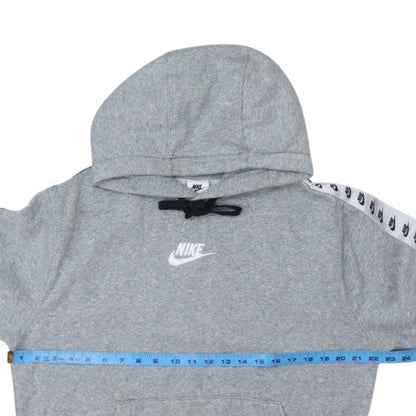 Nike Men's Grey Pullover Hoodie Small Logo Sports Fleece