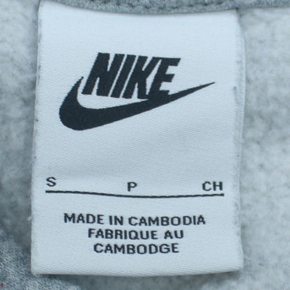 Nike Men's Grey Pullover Hoodie Small Logo Sports Fleece