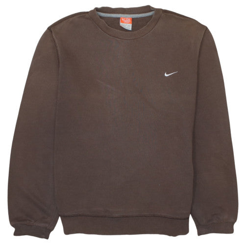 Nike Women Brown Crew Neck Pullover Sweatshirt Size M