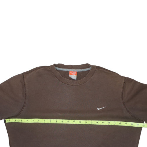Nike Women Brown Crew Neck Pullover Sweatshirt Size M
