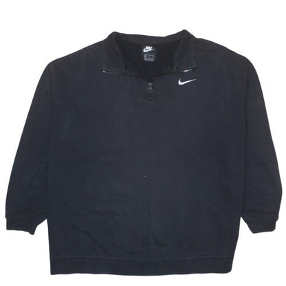 Nike Men's Black 1/4 Zip Fleece Sweatshirt M Regular Fit