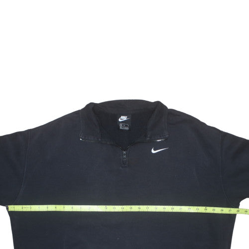 Nike Men's Black 1/4 Zip Fleece Sweatshirt M Regular Fit