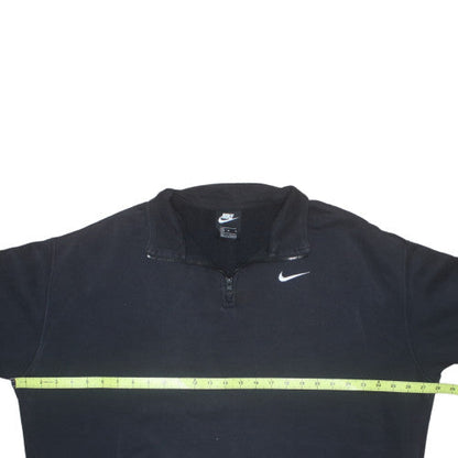 Nike Men's Black 1/4 Zip Fleece Sweatshirt M Regular Fit