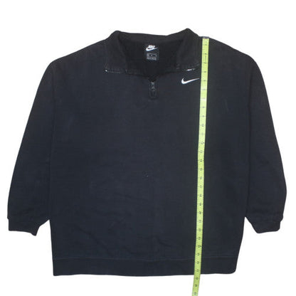 Nike Men's Black 1/4 Zip Fleece Sweatshirt M Regular Fit