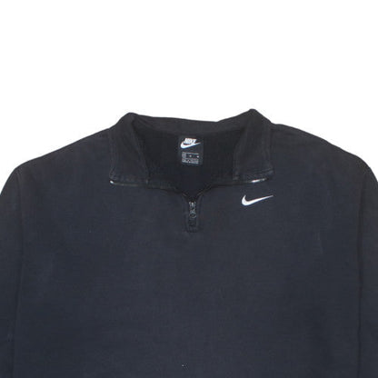 Nike Men's Black 1/4 Zip Fleece Sweatshirt M Regular Fit