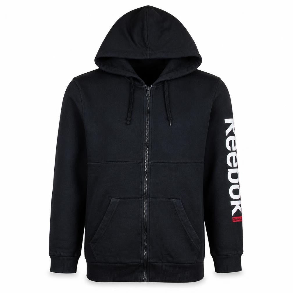 Reebok Men's Black Full Zip Hoodie Size S Sports Fleece
