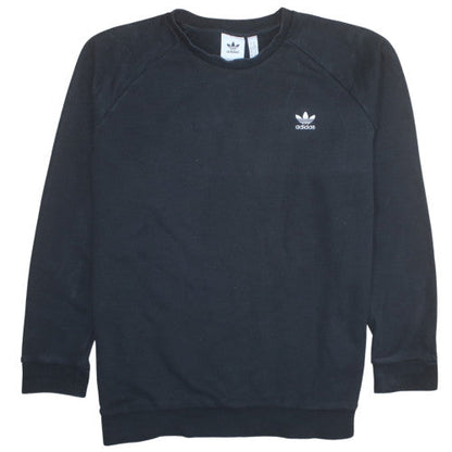 adidas Mens Black XL Pullover Sweatshirt Crew Neck Logo