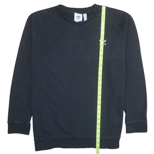 adidas Mens Black XL Pullover Sweatshirt Crew Neck Logo