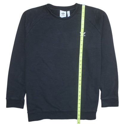adidas Mens Black XL Pullover Sweatshirt Crew Neck Logo