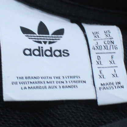 adidas Mens Black XL Pullover Sweatshirt Crew Neck Logo