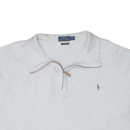 Polo Ralph Lauren Men’s Grey 3XLT Estate Rib 1/4 Zip Cotton Jumper
