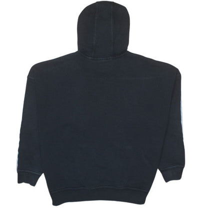 Adidas Womens Black Pullover Hoodie Size 8 Cotton Blend 3-Stripes