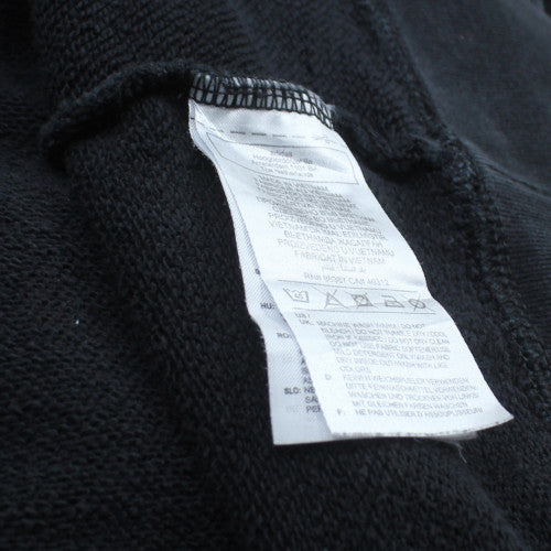 Adidas Womens Black Pullover Hoodie Size 8 Cotton Blend 3-Stripes