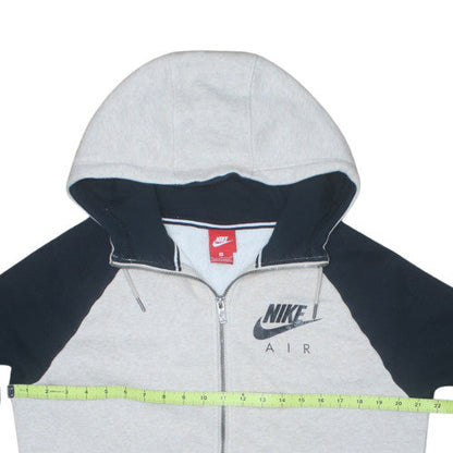 Nike Men's Grey Full Zip Hoodie Medium Graphic Logo Sportswear