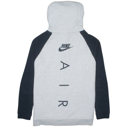Nike Men's Grey Full Zip Hoodie Medium Graphic Logo Sportswear