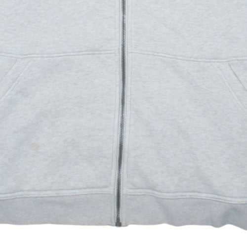 Nike Men's Grey Full Zip Hoodie Medium Graphic Logo Sportswear