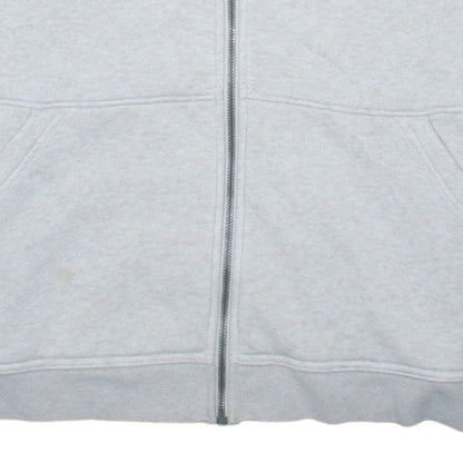 Nike Men's Grey Full Zip Hoodie Medium Graphic Logo Sportswear