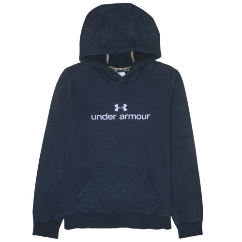 Under Armour Men's Blue Pullover Hoodie Size L Fleece Logo Sportswear