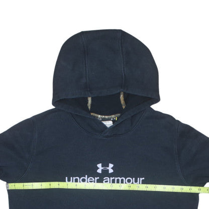 Under Armour Men's Blue Pullover Hoodie Size L Fleece Logo Sportswear