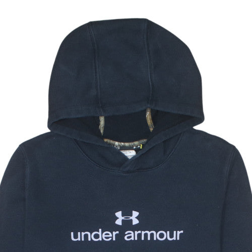 Under Armour Men's Blue Pullover Hoodie Size L Fleece Logo Sportswear