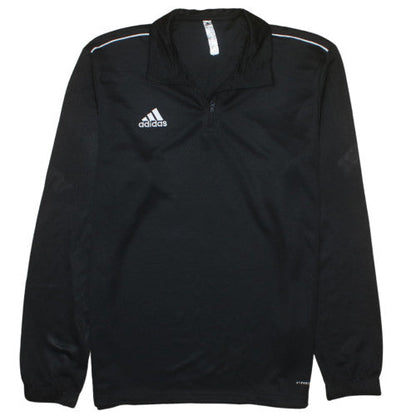 Adidas Mens Black L 1/4 Zip Athletic Sweatshirt