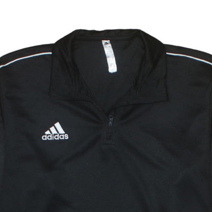 Adidas Mens Black L 1/4 Zip Athletic Sweatshirt