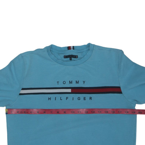 Tommy Hilfiger Boys Blue Crew Neck Pullover Sweatshirt Size 176 Regular Fit