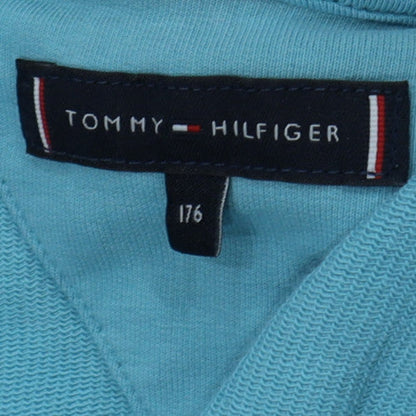 Tommy Hilfiger Boys Blue Crew Neck Pullover Sweatshirt Size 176 Regular Fit