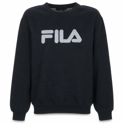 Fila Mens Black Sweatshirt M Crew Neck Pullover Logo Cotton Blend