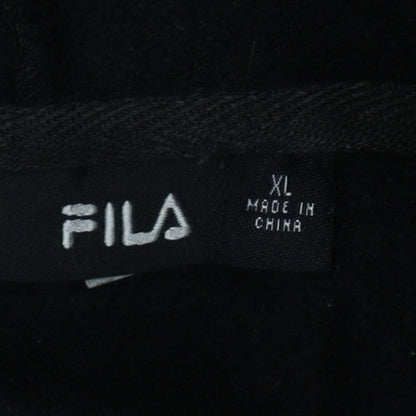 FILA Men's Black XL Pullover Hoodie Sweatshirt with Logo