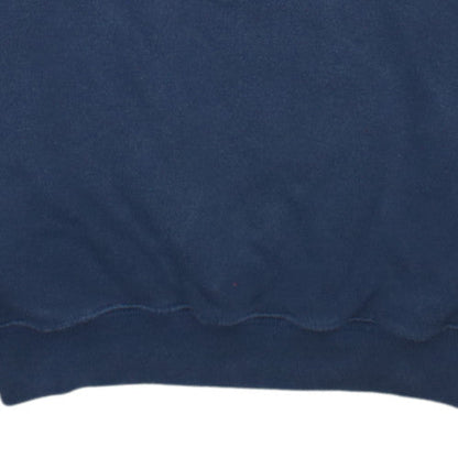 Nike Men Navy Blue V-Neck Classic Sweatshirt Size S Cotton Blend