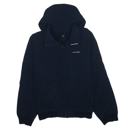Tommy Hilfiger Men's Blue Hooded Windbreaker Jacket Size M