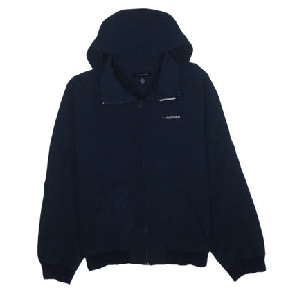 Tommy Hilfiger Men's Blue Hooded Windbreaker Jacket Size M