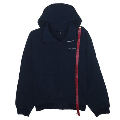 Tommy Hilfiger Men's Blue Hooded Windbreaker Jacket Size M