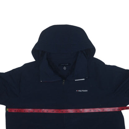 Tommy Hilfiger Men's Blue Hooded Windbreaker Jacket Size M
