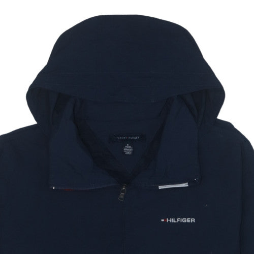 Tommy Hilfiger Men's Blue Hooded Windbreaker Jacket Size M