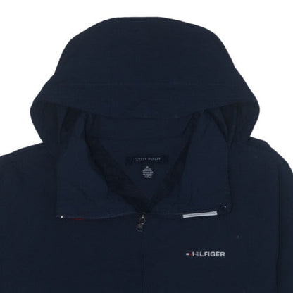 Tommy Hilfiger Men's Blue Hooded Windbreaker Jacket Size M
