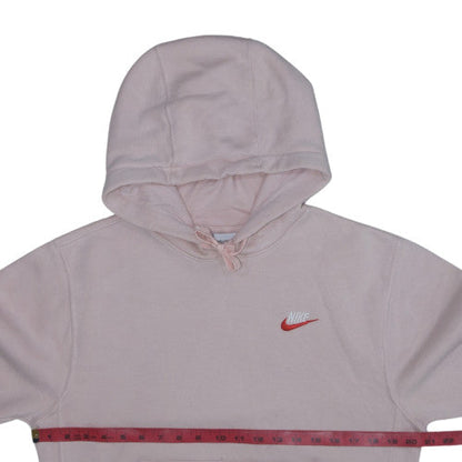 Nike Women's Pink Pullover Hoodie XS Cotton Blend Logo Casual