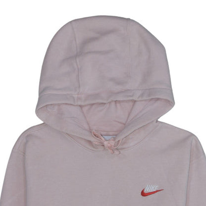 Nike Women's Pink Pullover Hoodie XS Cotton Blend Logo Casual