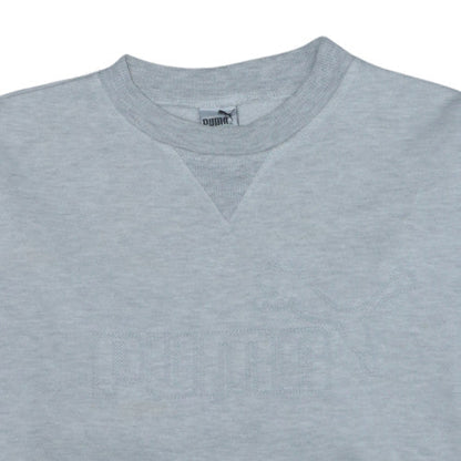 Puma Womens Grey Pullover Sweatshirt L Polyester Cotton Casual