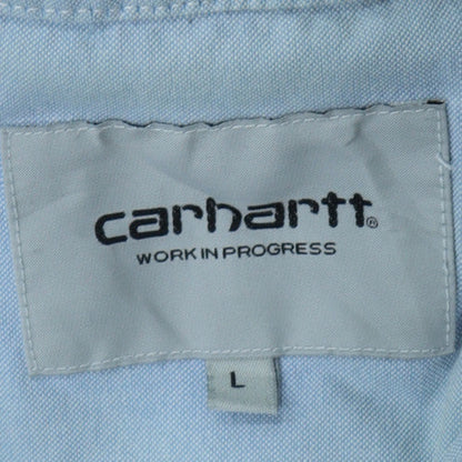 Carhartt Men Blue L Button-Down Long Sleeve Cotton Shirt