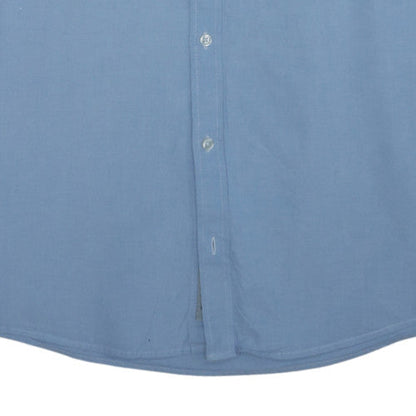 Carhartt Men Blue L Button-Down Long Sleeve Cotton Shirt