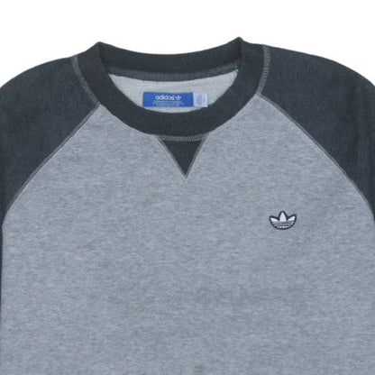 Adidas Mens Grey Crew Neck Sweatshirt XL Classic Casual Pullover
