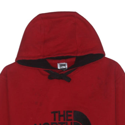 The North Face Men's Red Hoodie Size S Pullover Cotton Graphic Logo
